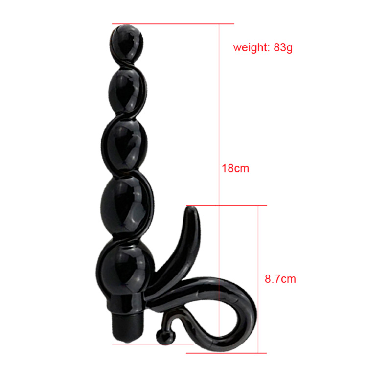 Vibrating Jelly Anal Beads black