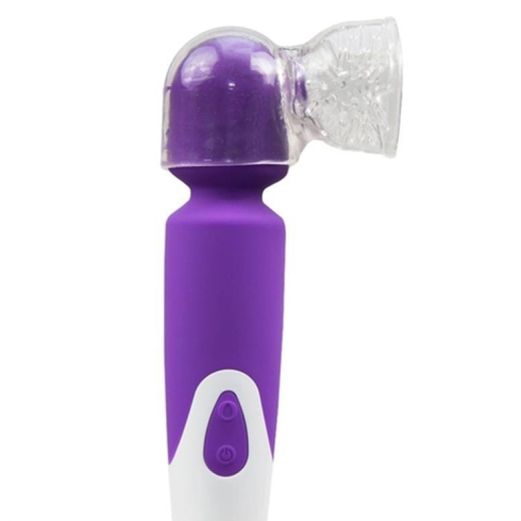 blowjob simulation wand massager attachment clear