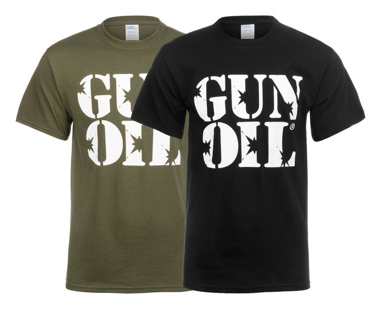 gun oil t shirt black large