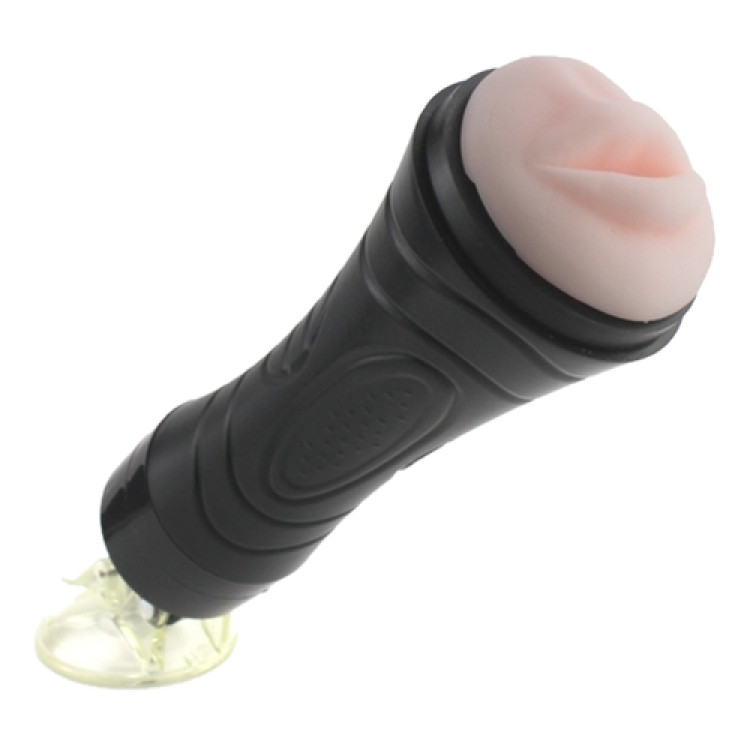 single hole male masturbator with suction cup oral