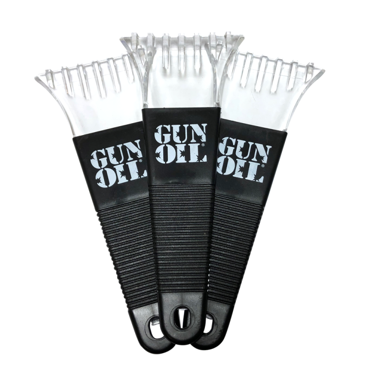 gun oil ice scraper black