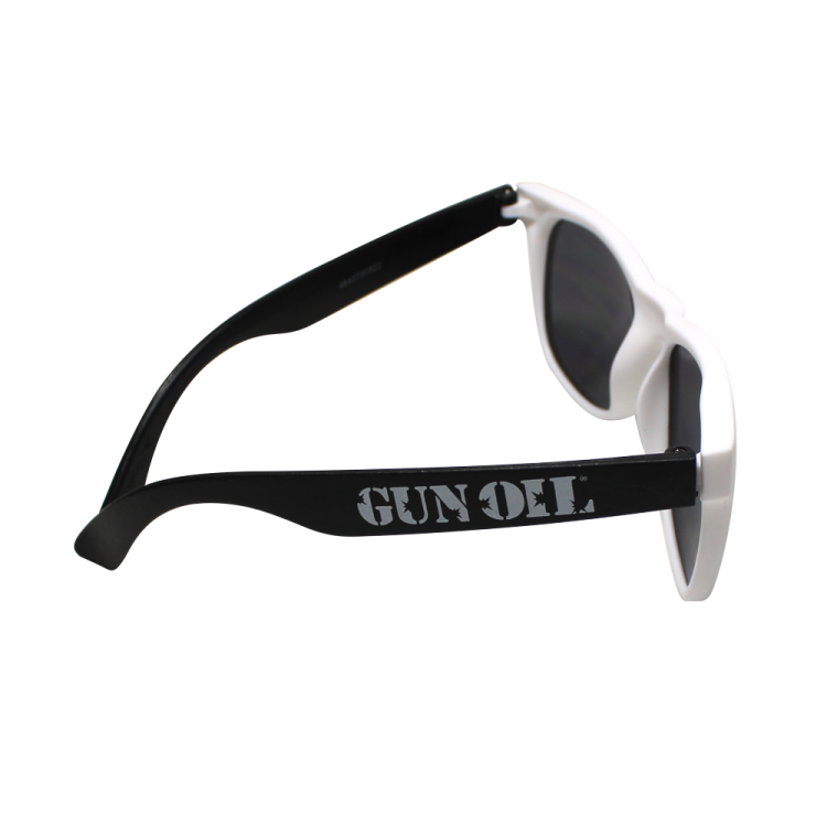 gun oil sunglasses black white