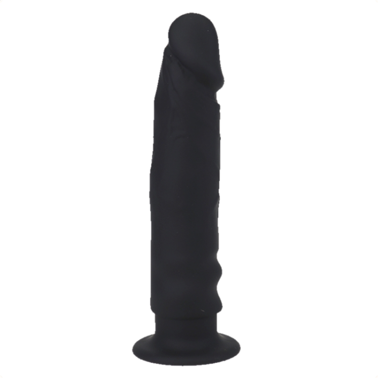 5 inch silicone suction cup dildo black
