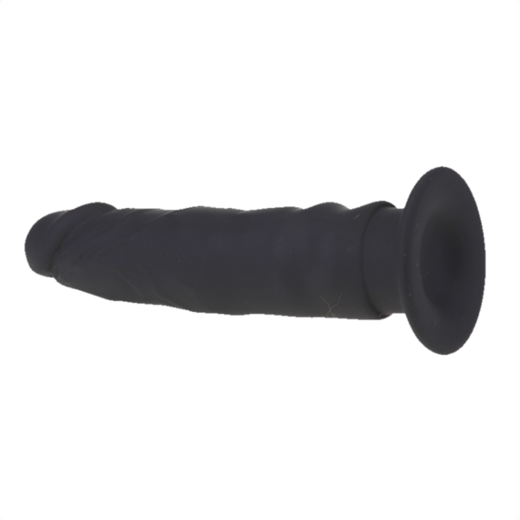 5 inch silicone suction cup dildo black