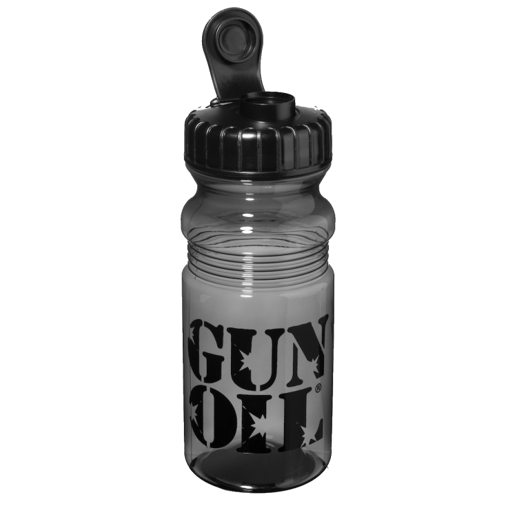 gun oil water bottle black