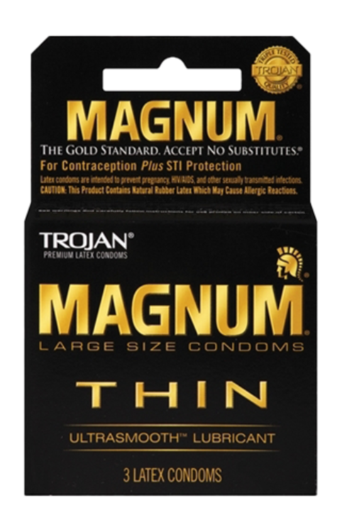 trojan magnum thin premium latex condoms 3 pack
