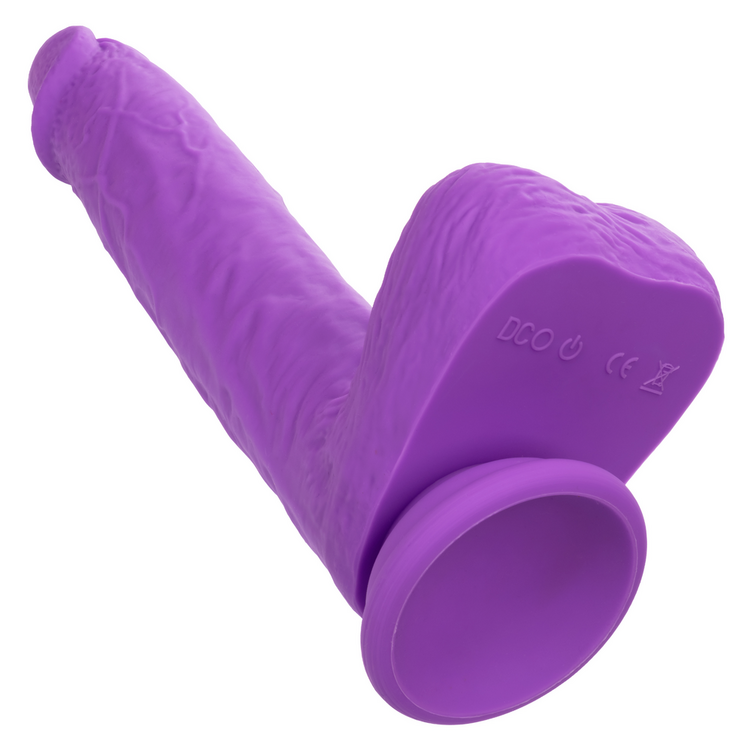 rechargeable gyrating thrusting silicone studs dildo purple