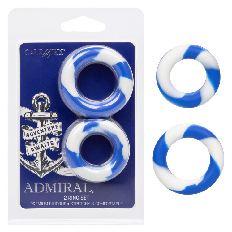 admiral 2 ring set blue and white