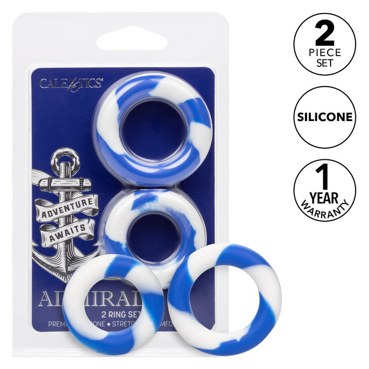 admiral 2 ring set blue and white