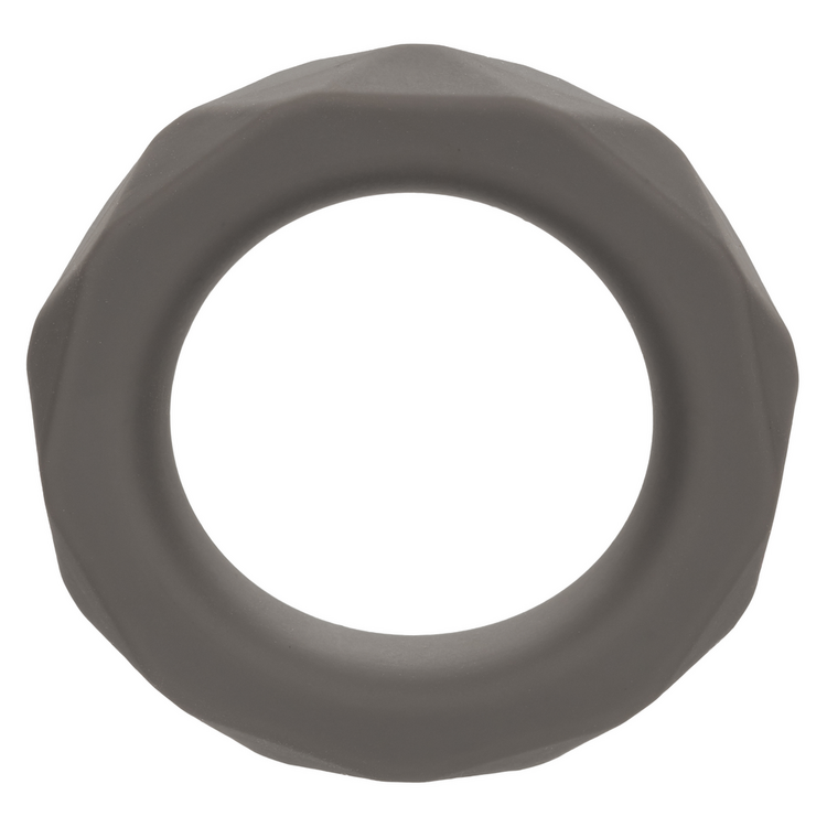 alpha liquid silicone prolong prismatic cock ring grey