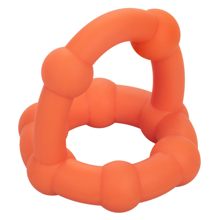 alpha liquid silicone all star cock ring orange