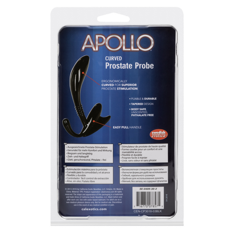 apollo curved prostate probe black