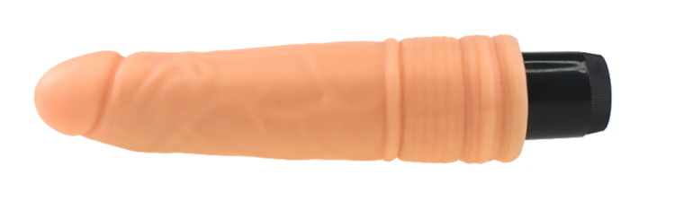 realistic dildo with vibration 75 inch flesh color