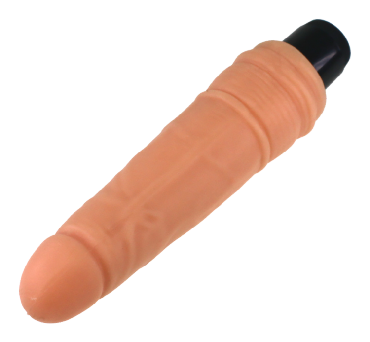 realistic dildo with vibration 75 inch flesh color