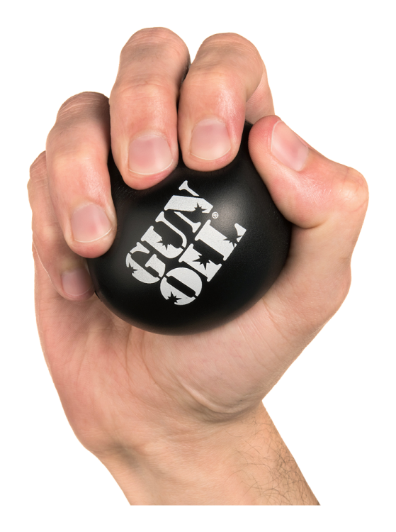 gun oil stress ball black