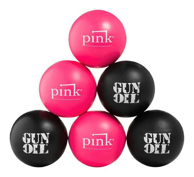 gun oil stress ball black