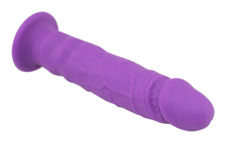 5 inch silicone suction cup dildo purple