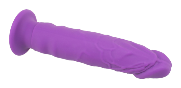 5 inch silicone suction cup dildo purple