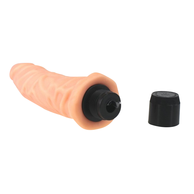 realistic dildo with vibration 77 inch flesh color