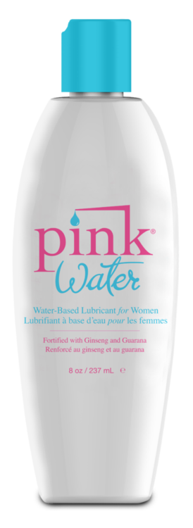 pink water 8 oz bottle
