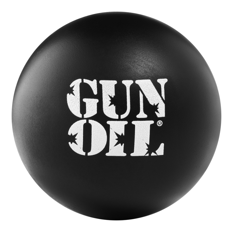 gun oil stress ball black