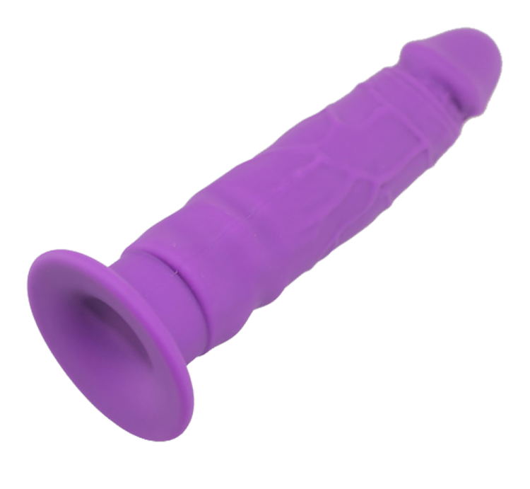 5 inch silicone suction cup dildo purple
