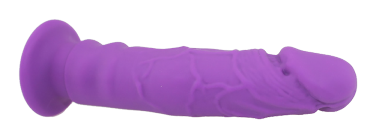 5 inch silicone suction cup dildo purple