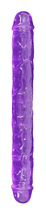 13 inch two headed jelly dildo purple