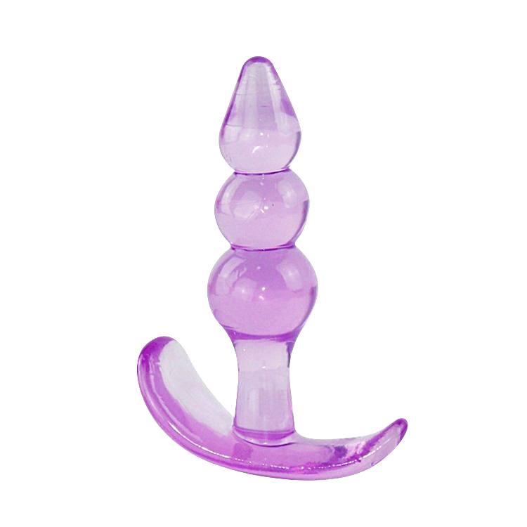 3 ball anchor jelly butt plug purple