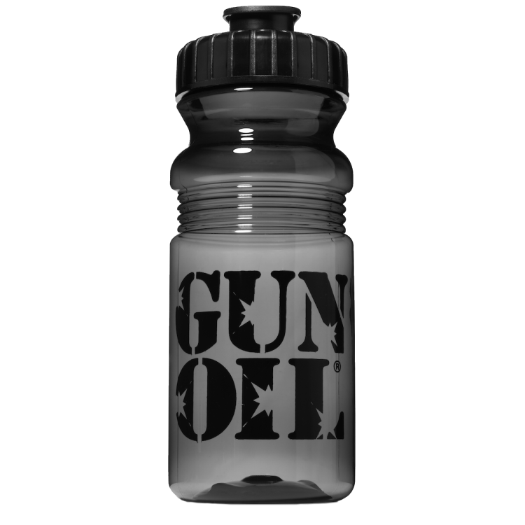 gun oil water bottle black