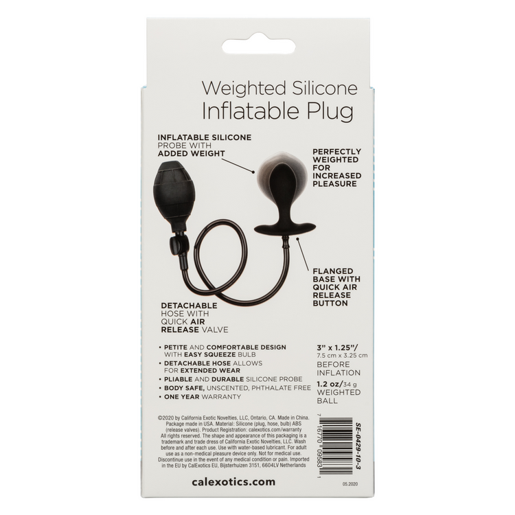 weighted silicone inflatable plug medium