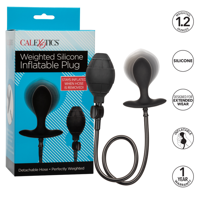 weighted silicone inflatable plug medium
