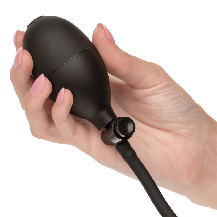 expandable silicone inflatable plug black