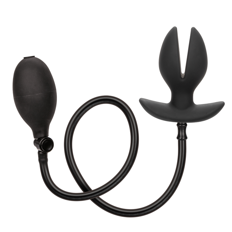 expandable silicone inflatable plug black