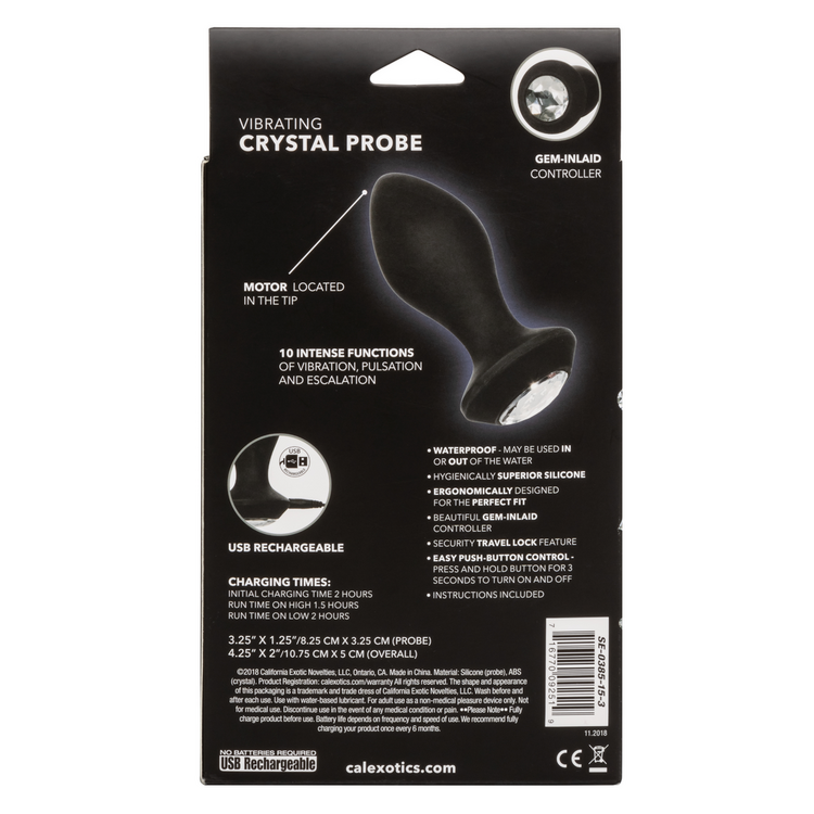 power gem vibrating crystal probe black