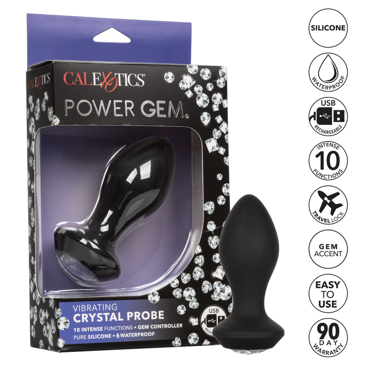 power gem vibrating crystal probe black