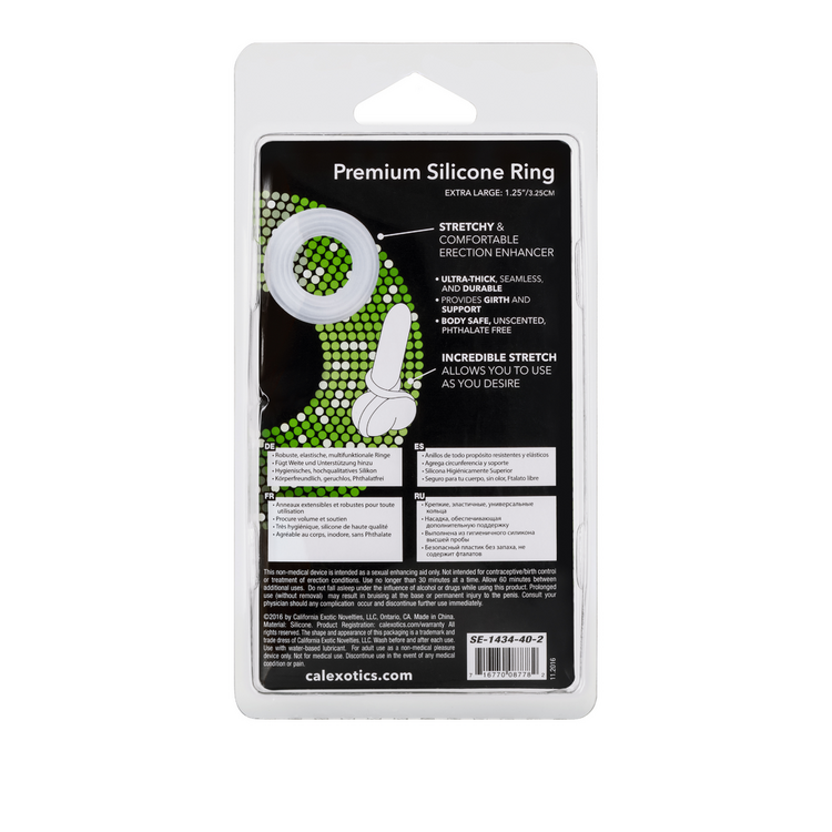 premium silicone cock ring xl clear