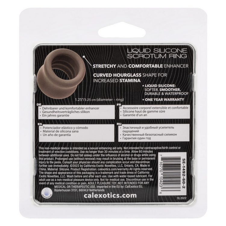 alpha liquid silicone scrotum ring black