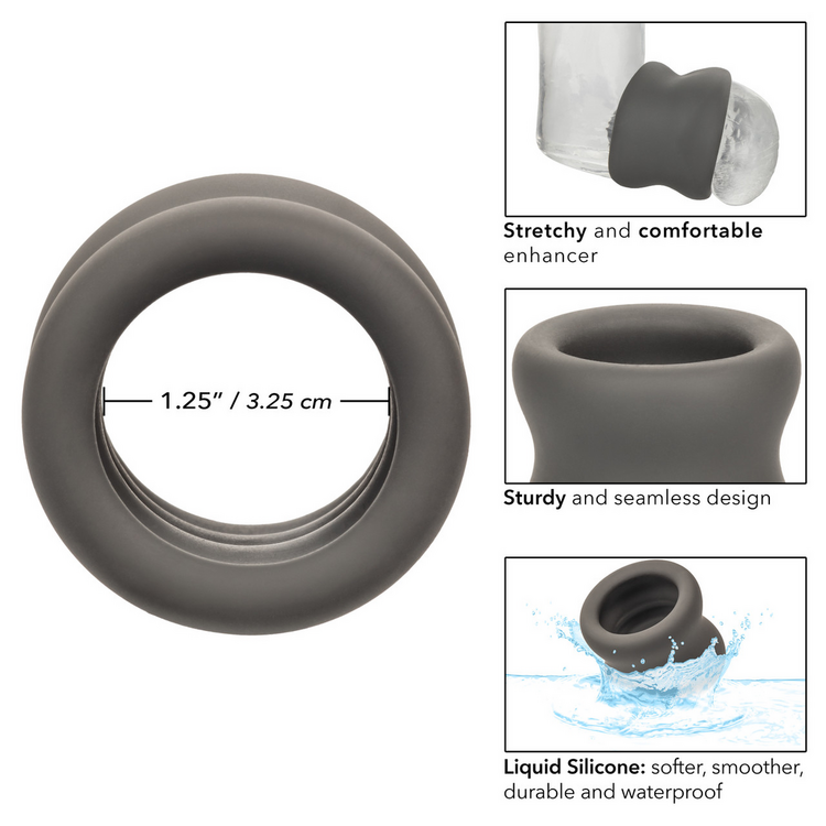 alpha liquid silicone scrotum ring black