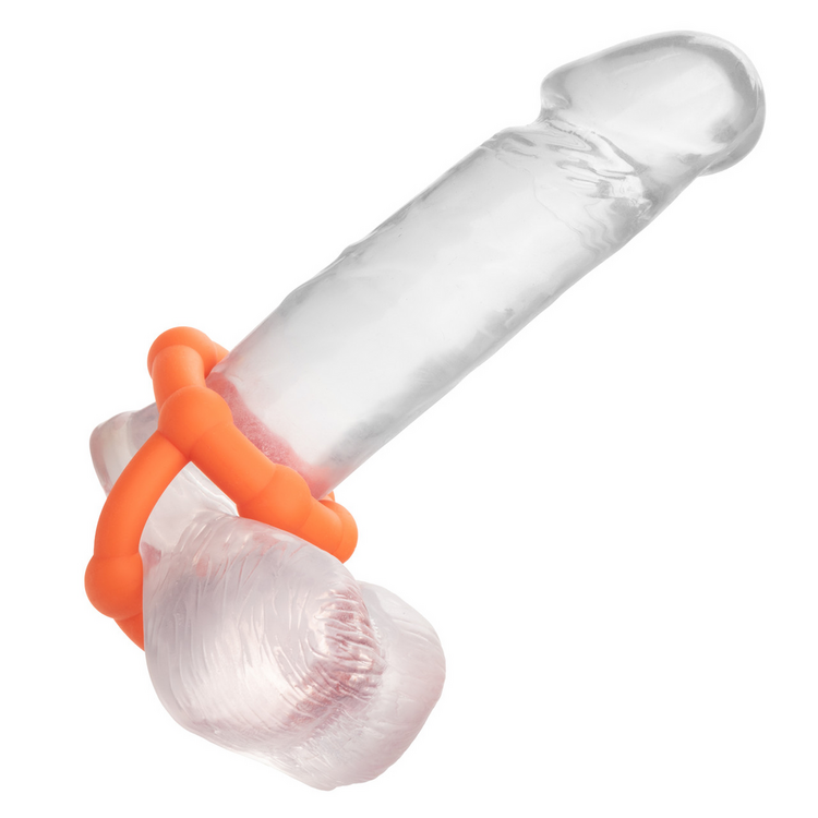 alpha liquid silicone all star cock ring orange