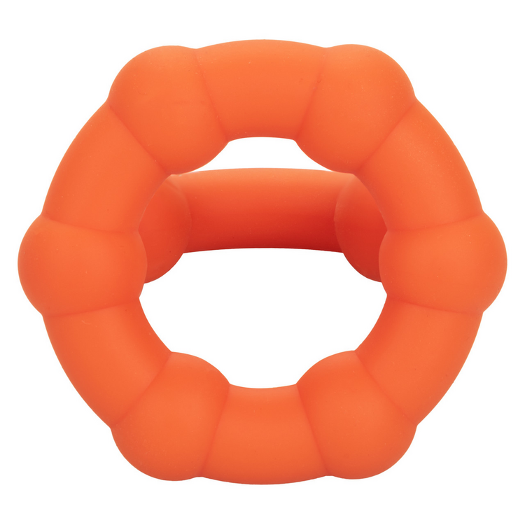 alpha liquid silicone all star cock ring orange