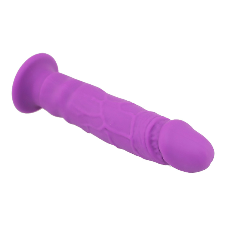 5 Inch Silicone Suction Cup Dildo-purple