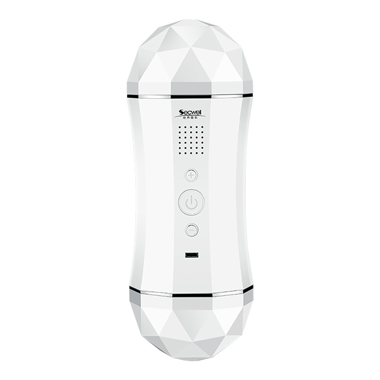 Vibrating Double Hole Masturbator White