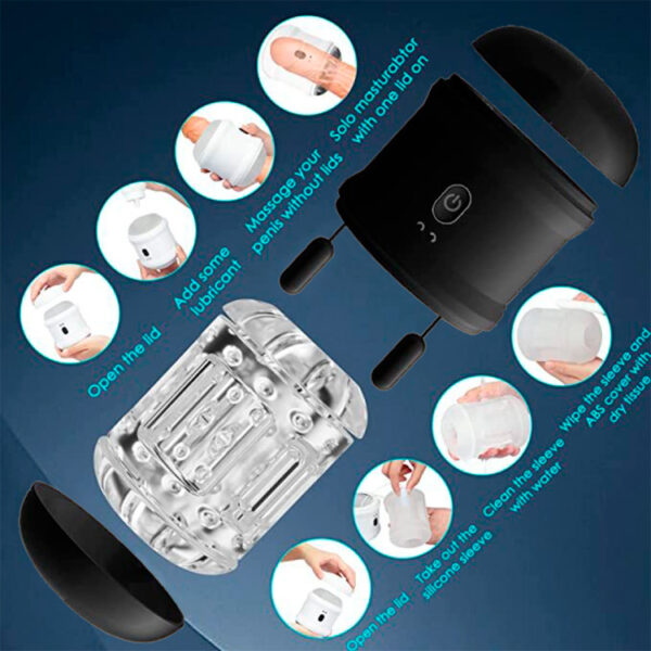 Vibrating Dual Open-Ended Male Stroker - Image 6