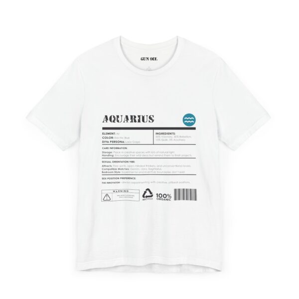 Aquarius Ingredients Horoscope Tee - Image 7