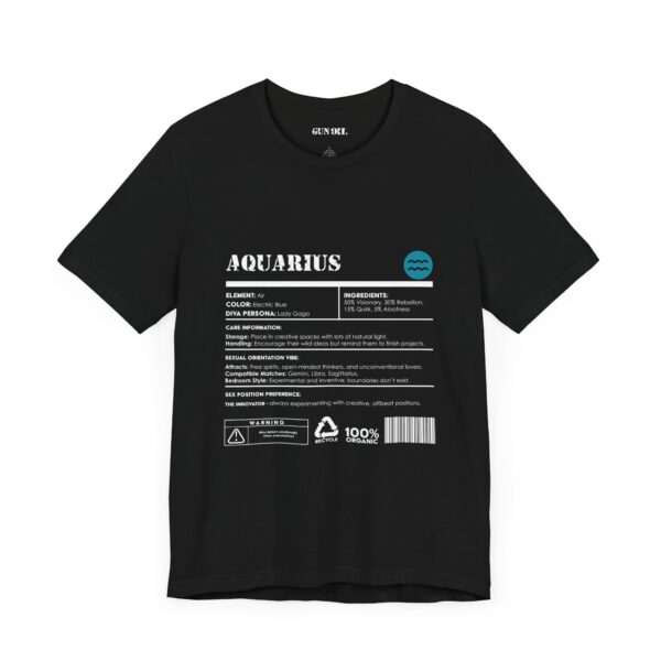 Aquarius Ingredients Horoscope Tee - Image 3