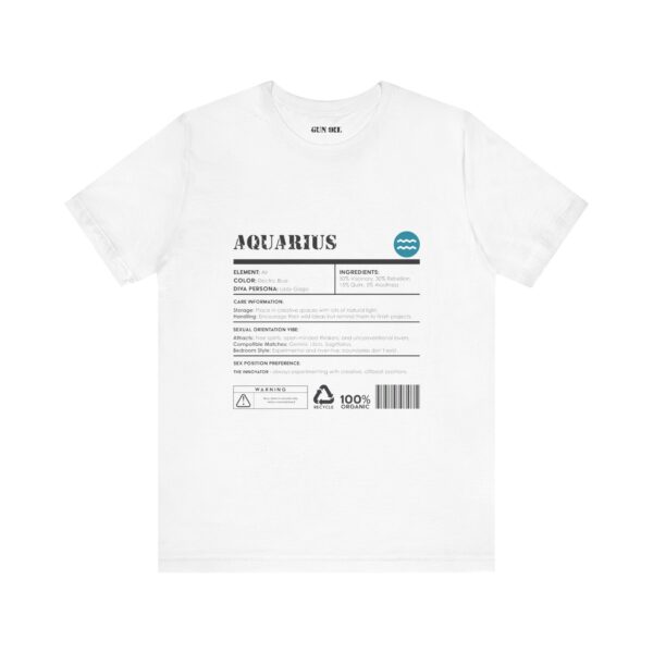 Aquarius Ingredients Horoscope Tee - Image 5