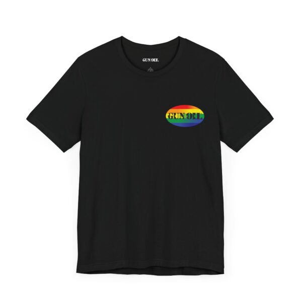 Gun Oil® Oval Rainbow Pride T-Shirt - Image 3