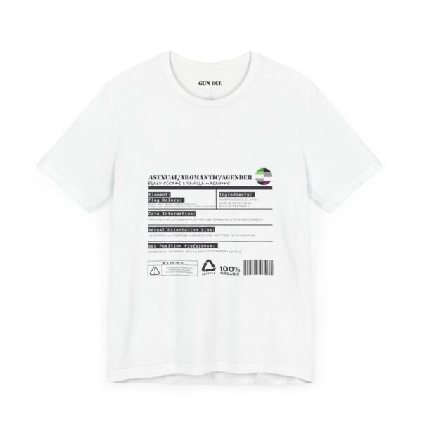 Asexual/Aromantic/Agender Ingredients T-Shirt - Image 7
