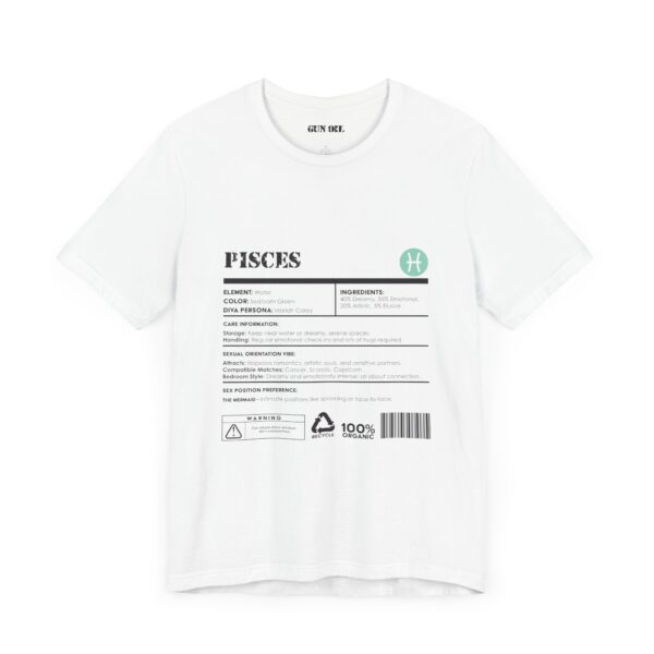 Pisces Ingredients Horoscope Tee - Image 7